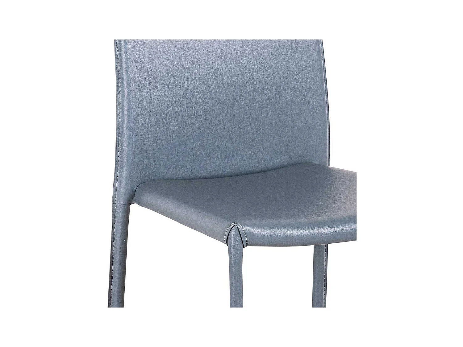 Esszimmerstuhl in Grau Kunstleder (4er Set)