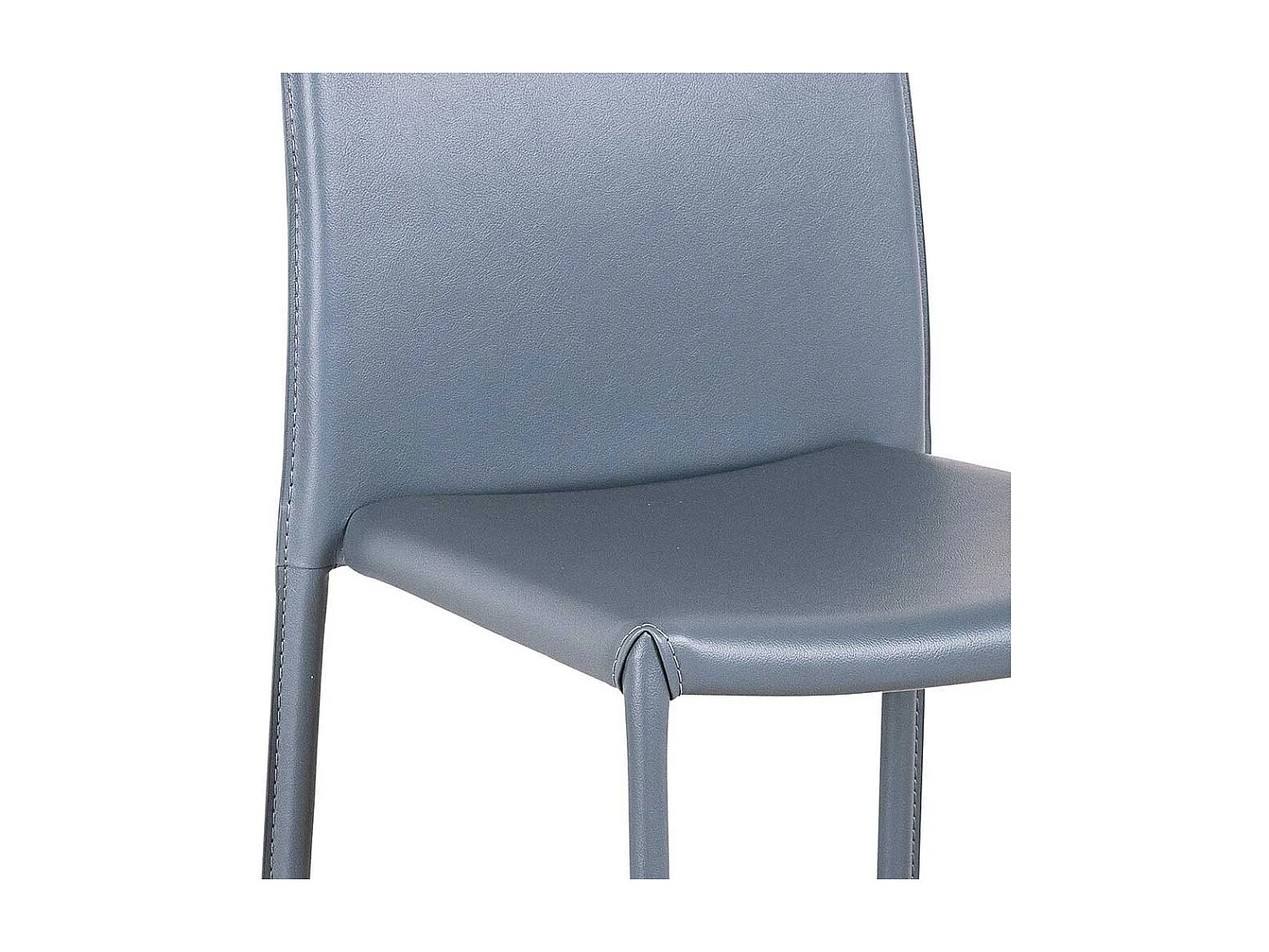 Esszimmerstuhl in Grau Kunstleder (4er Set)