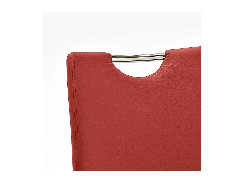 Freischwinger Set in Rot mit Griff (4er Set)