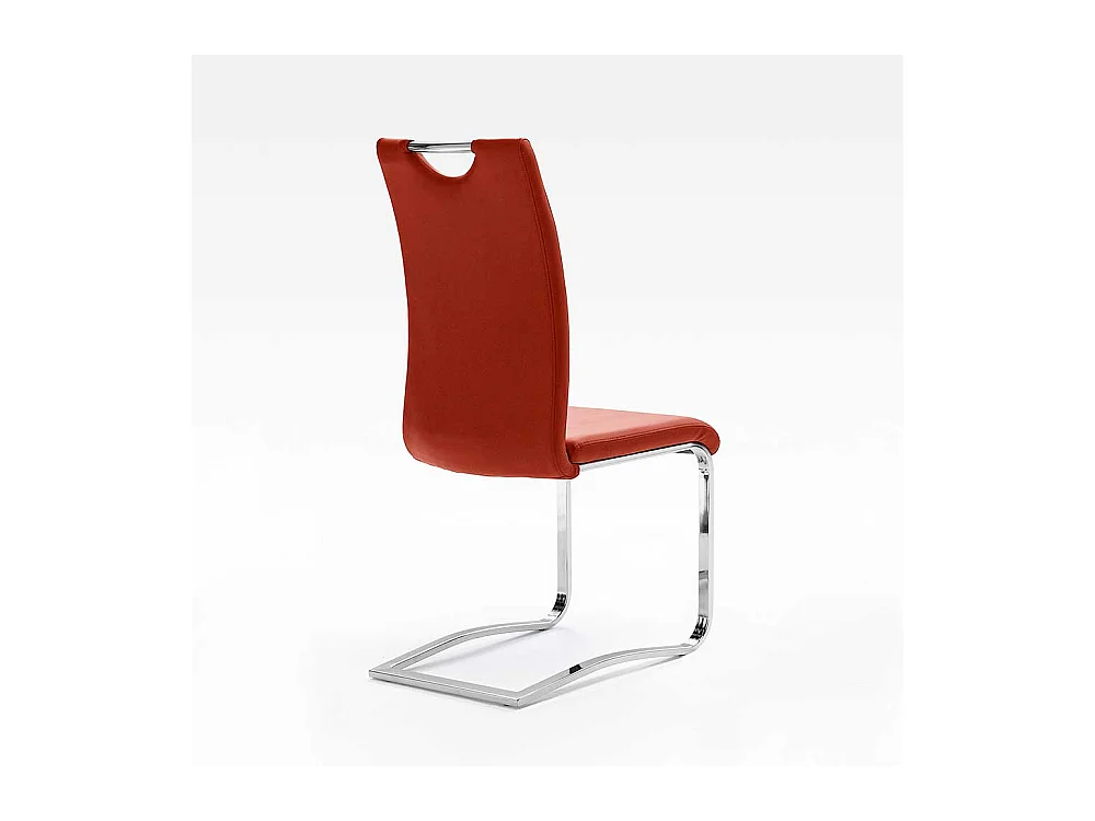 Freischwinger Set in Rot mit Griff (4er Set)