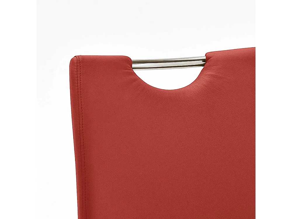 Freischwinger Set in Rot mit Griff (4er Set)