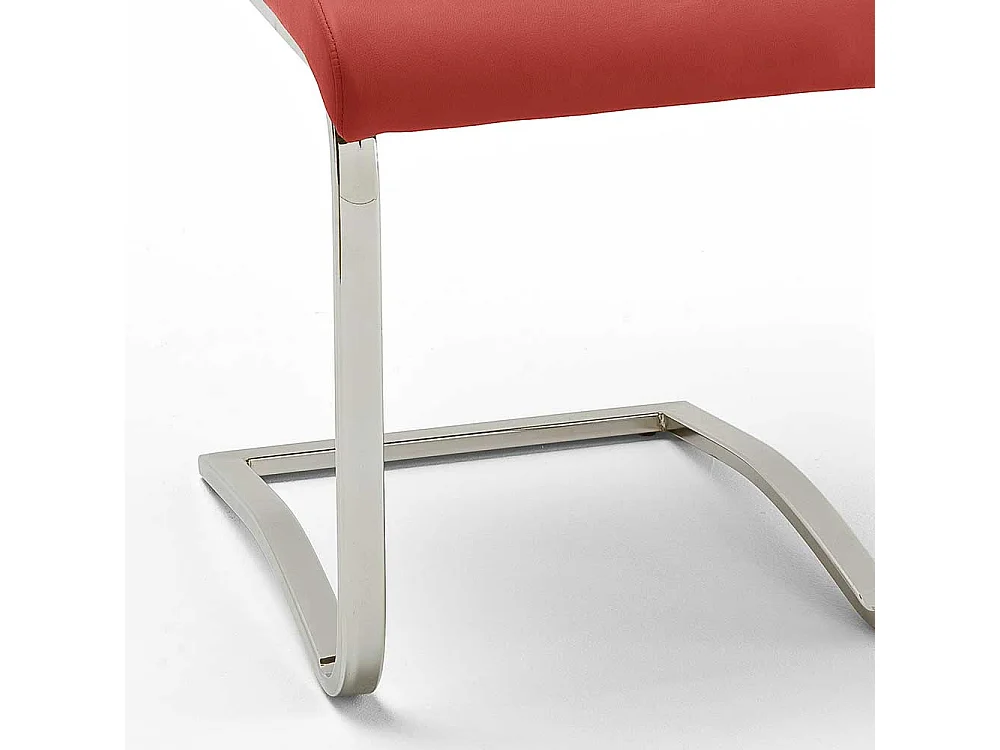 Freischwinger Set in Rot mit Griff (4er Set)