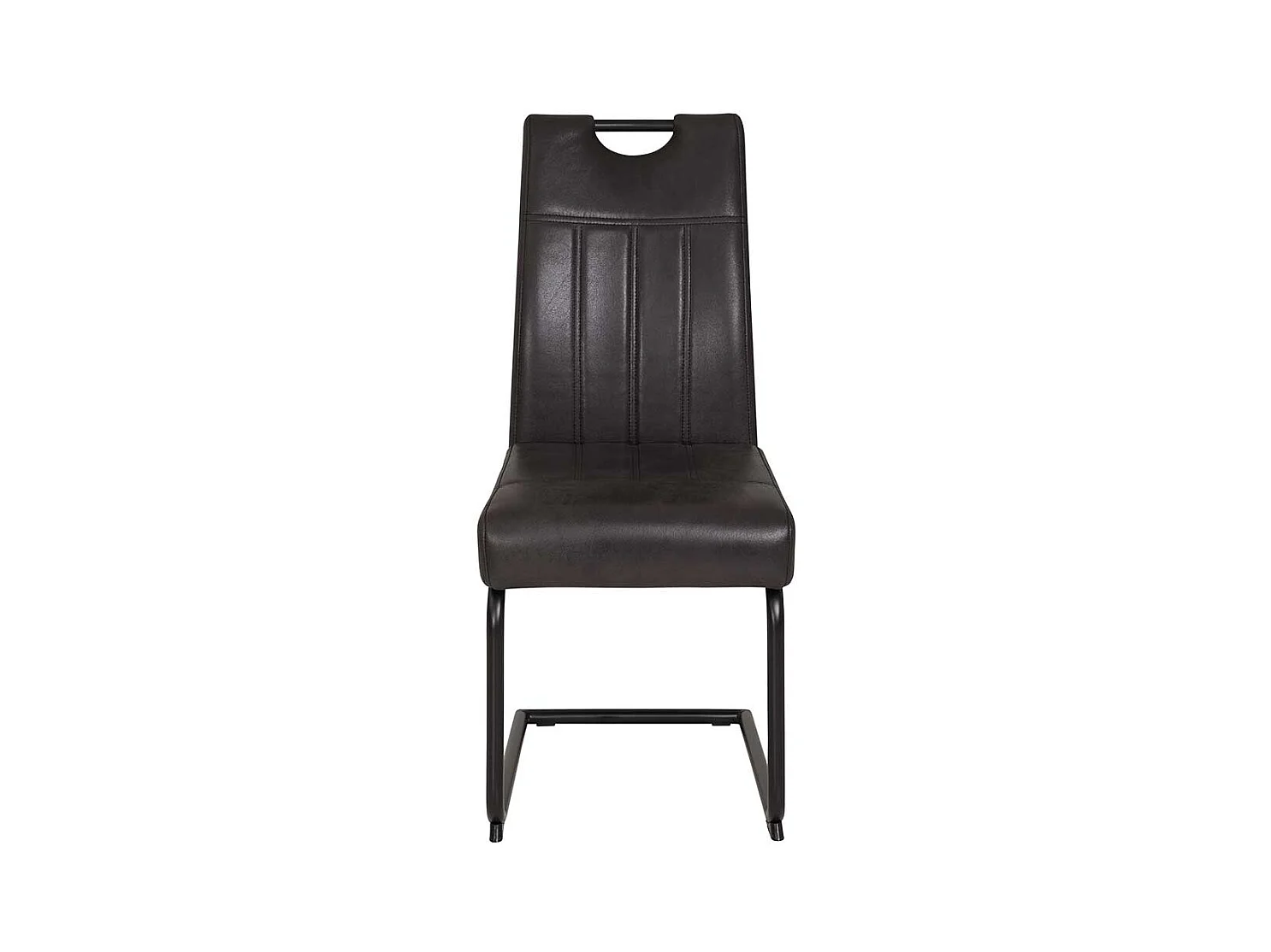 Esszimmer Freischwinger in Anthrazit Microfaser Metallgestell (Set)