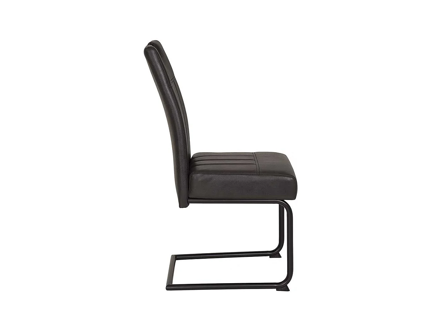 Esszimmer Freischwinger in Anthrazit Microfaser Metallgestell (Set)