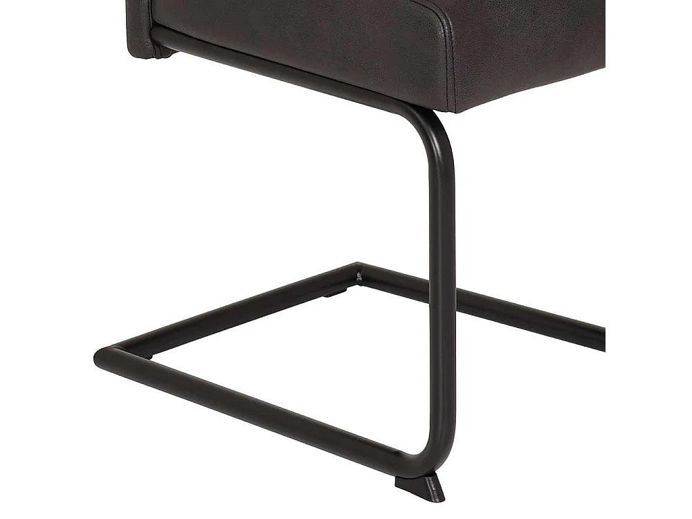 Esszimmer Freischwinger in Anthrazit Microfaser Metallgestell (Set)