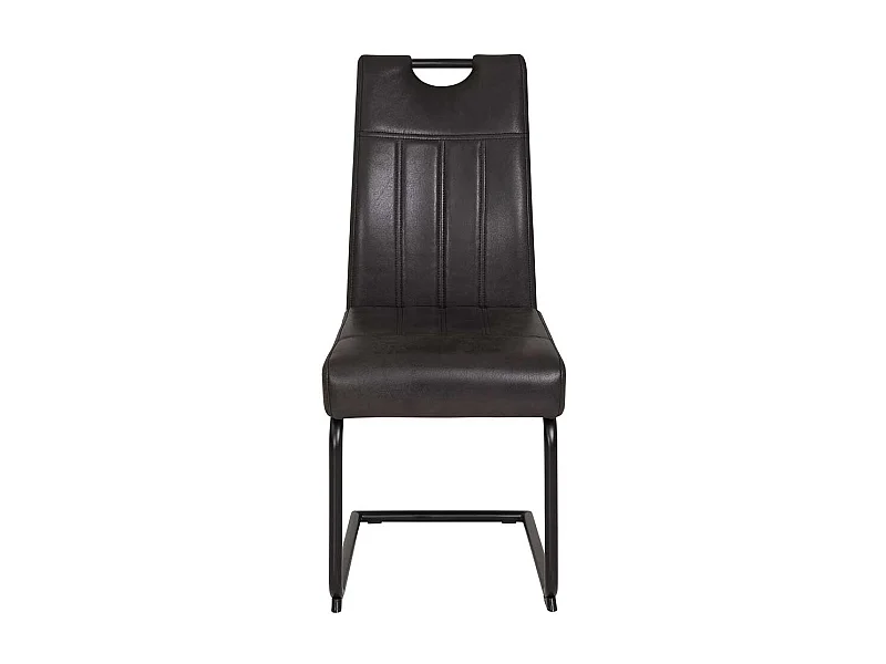 Esszimmer Freischwinger in Anthrazit Microfaser Metallgestell (Set)