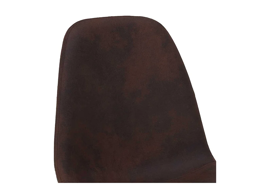 Esstisch Stühle in Dunkelbraun Kunstleder Metallgestell in Anthrazit (4er Set)