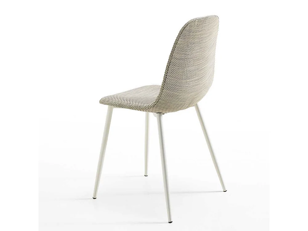 Schalenstuhl Set in Creme Weiß Kunstrattan (4er Set)