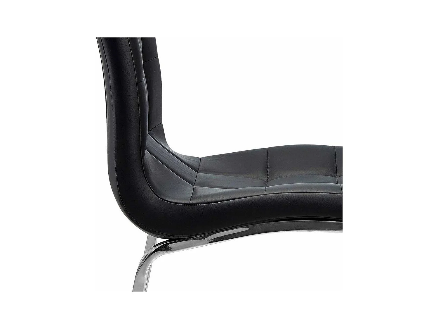 Kuechenstuhl Hochlehner aus Kunstleder Metall (2er Set)