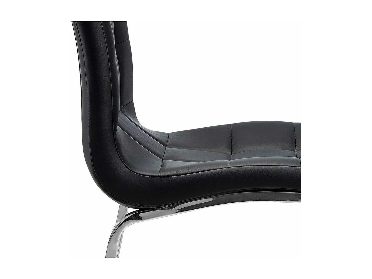 Kuechenstuhl Hochlehner aus Kunstleder Metall (2er Set)