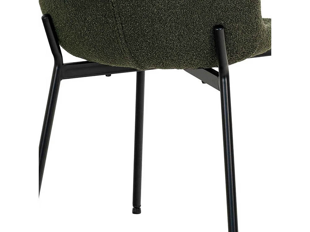 Polsterstuhl Esszimmer Esstischstühle in Dunkelgrün und Schwarz (2er Set)