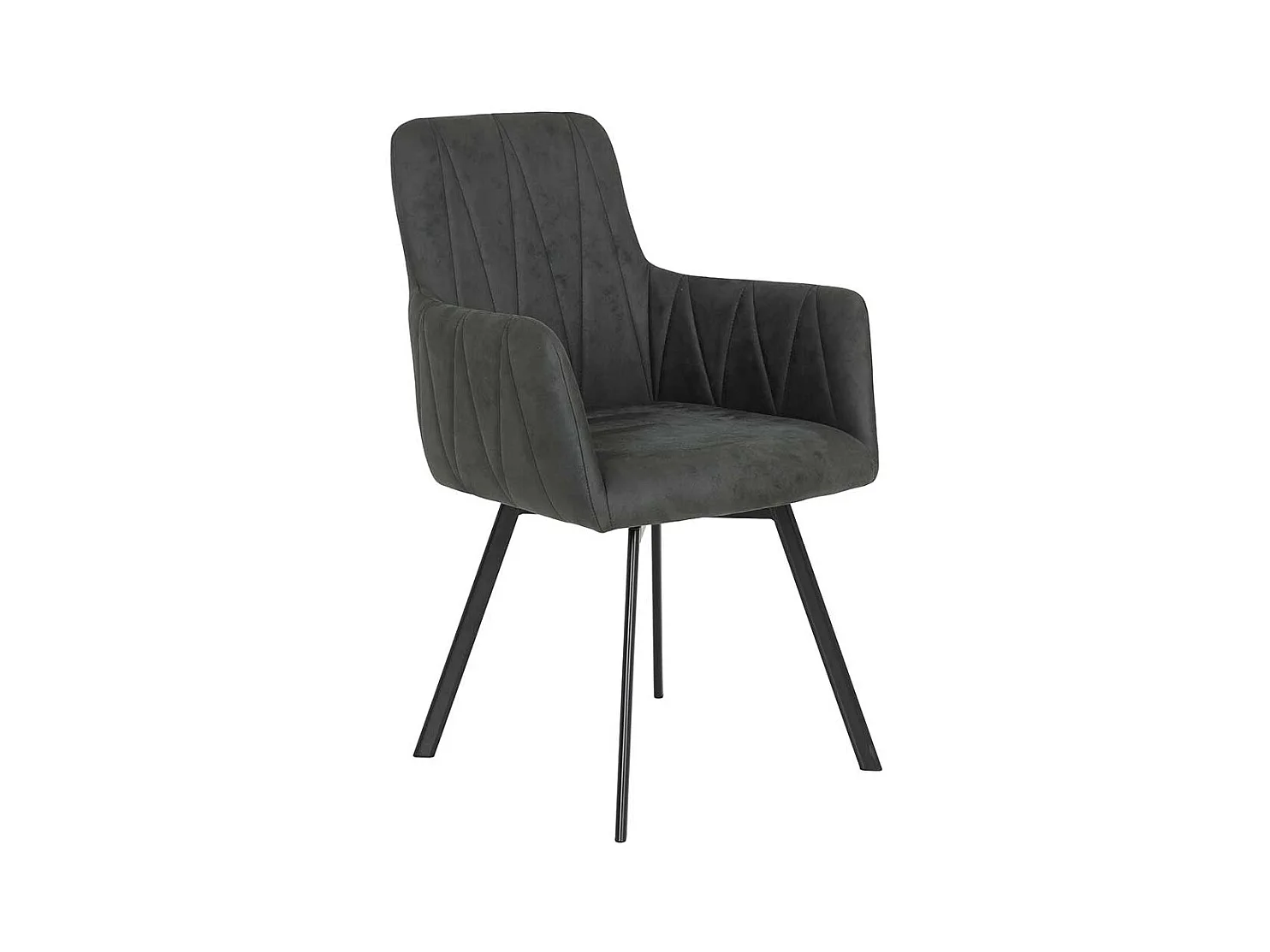 Polsterstuhl Esszimmer mit Armlehnen Gestell aus Metall (2er Set)