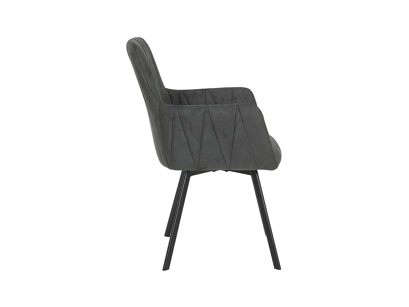 Polsterstuhl Esszimmer mit Armlehnen Gestell aus Metall (2er Set)