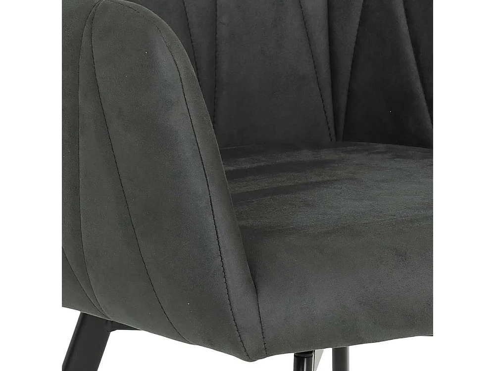 Polsterstuhl Esszimmer mit Armlehnen Gestell aus Metall (2er Set)