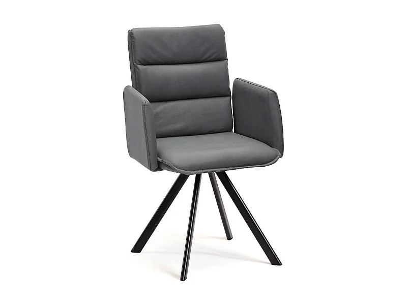 Esszimmerstuhl Polsterstuhl mit Armlehnen und Gestell aus Metall