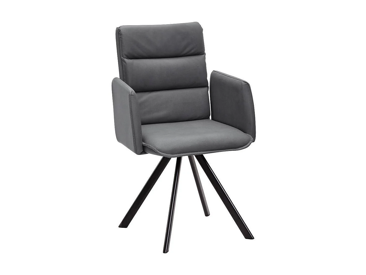 Esszimmerstuhl Polsterstuhl mit Armlehnen und Gestell aus Metall