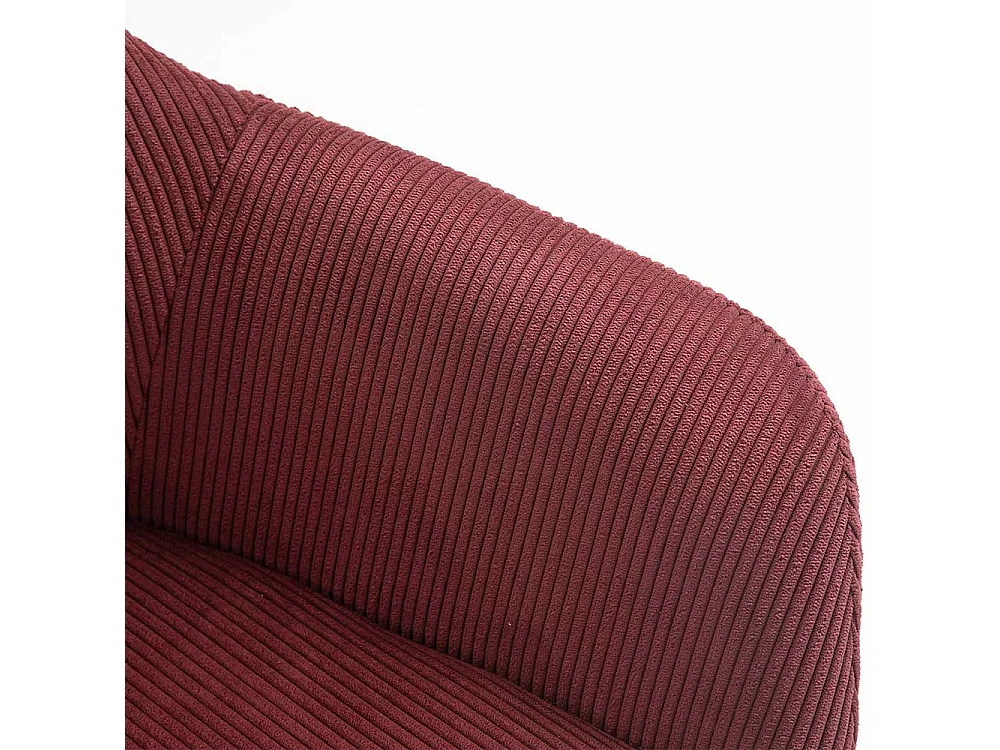 Polsterstuhl Esszimmer in Bordeaux Bezug aus Cord (2er Set)