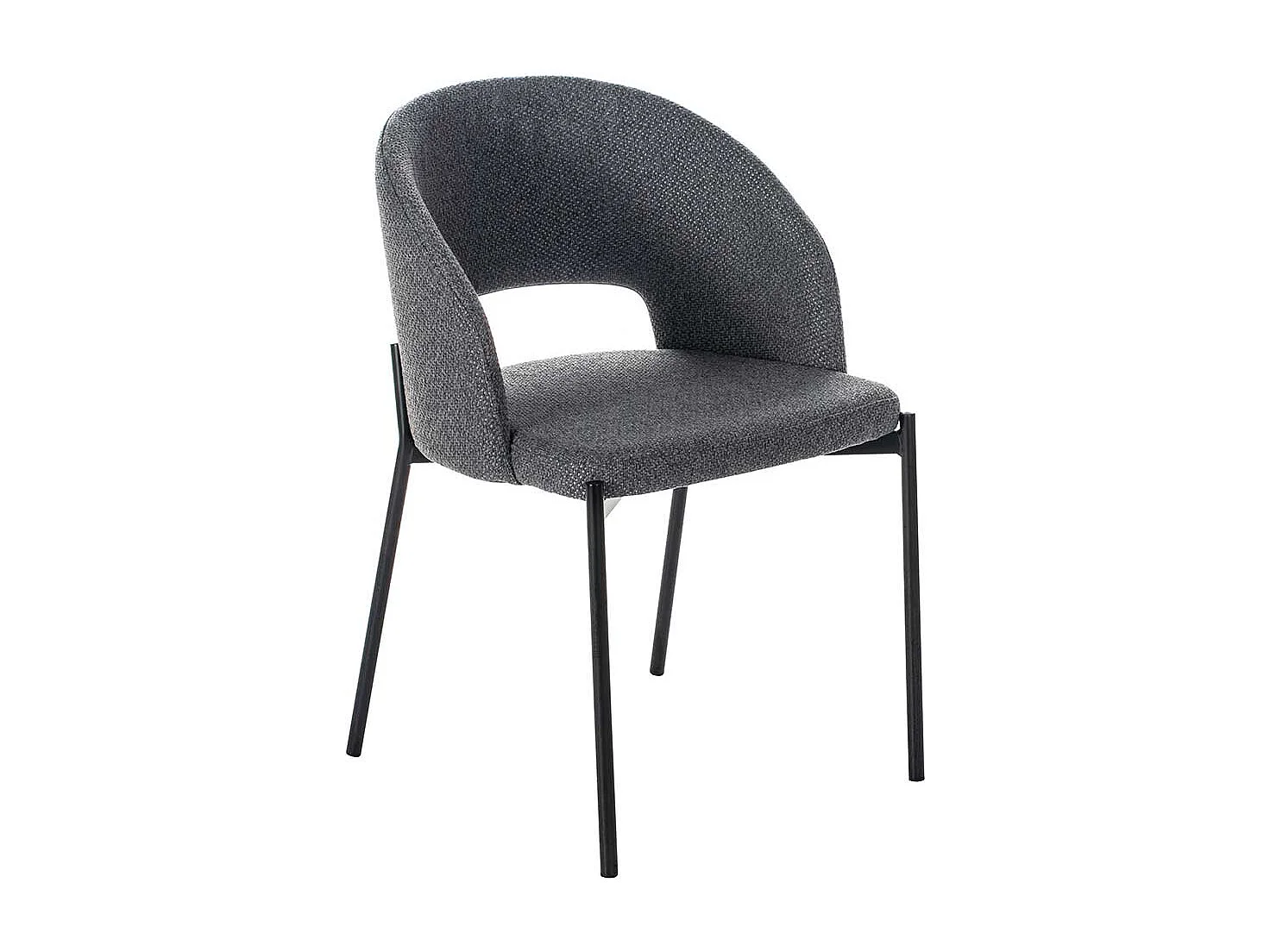 Esstischstühle in Anthrazit Strukturstoff (2er Set)