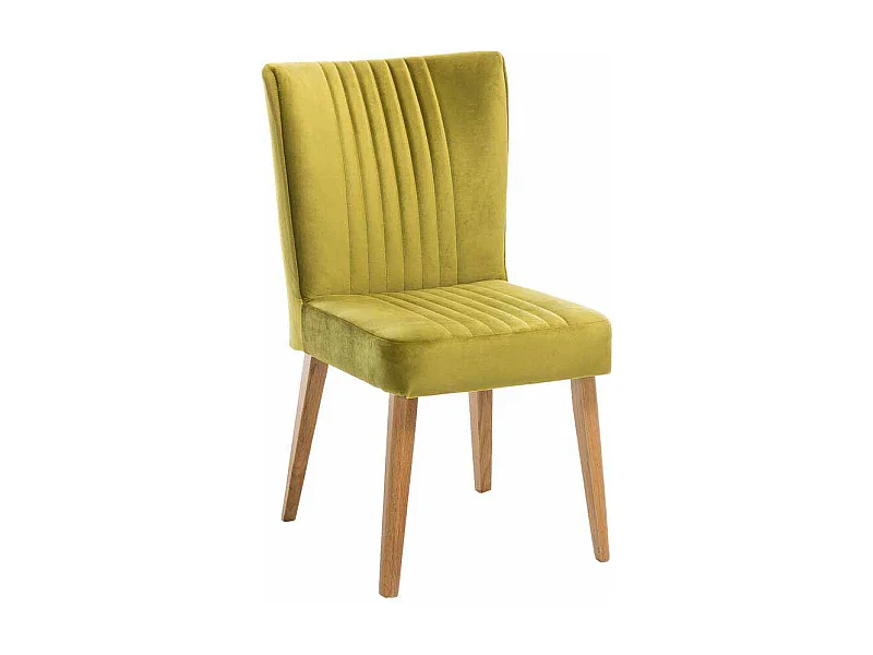 Esstischstuhl in Hellgrün Stoff Retro Design