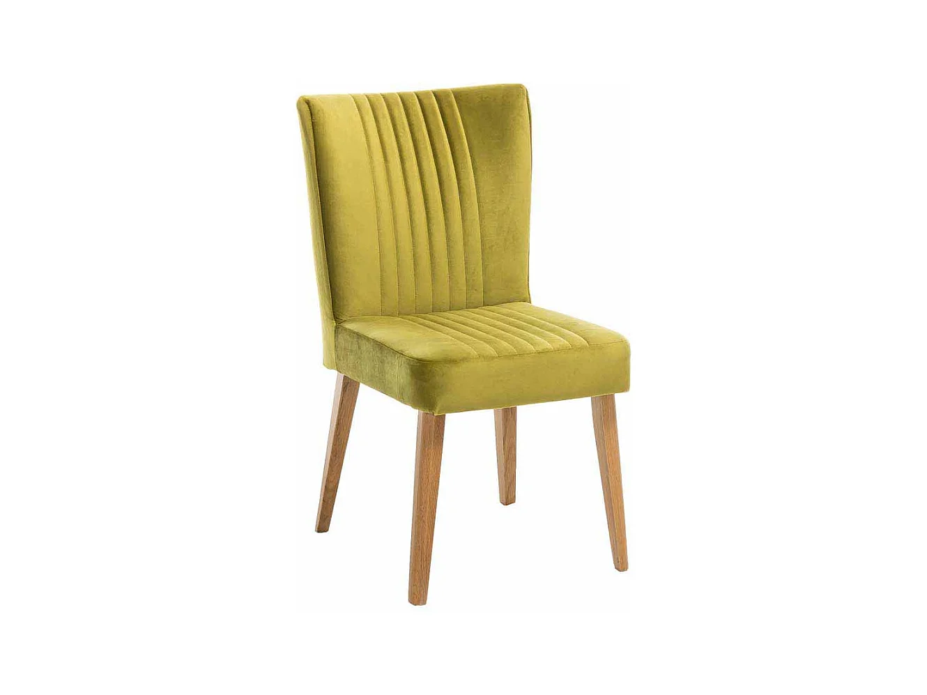 Esstischstuhl in Hellgrün Stoff Retro Design