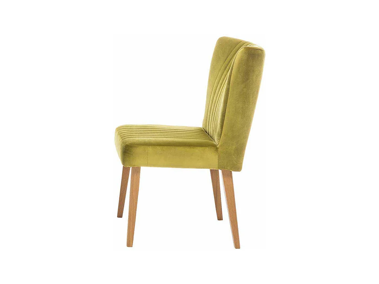 Esstischstuhl in Hellgrün Stoff Retro Design