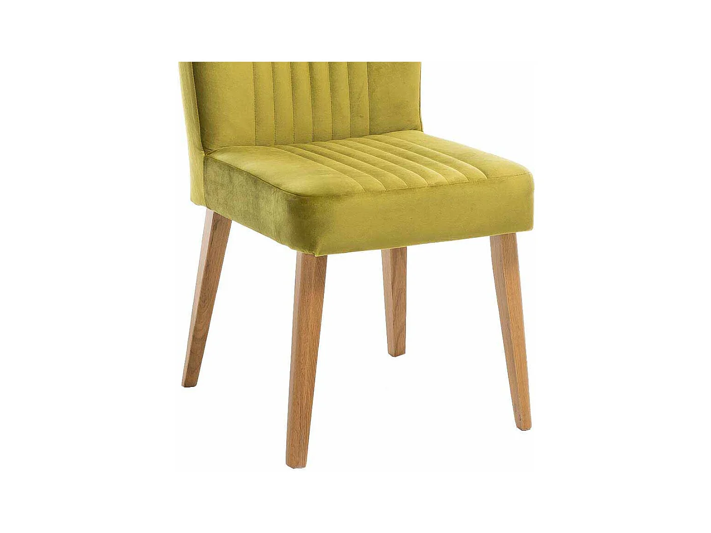 Esstischstuhl in Hellgrün Stoff Retro Design