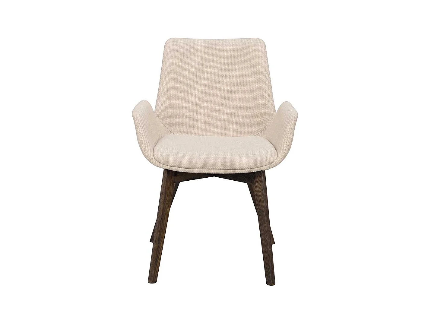 Esszimmerstühle in Beige Stoff Eiche dunkel (2er Set)