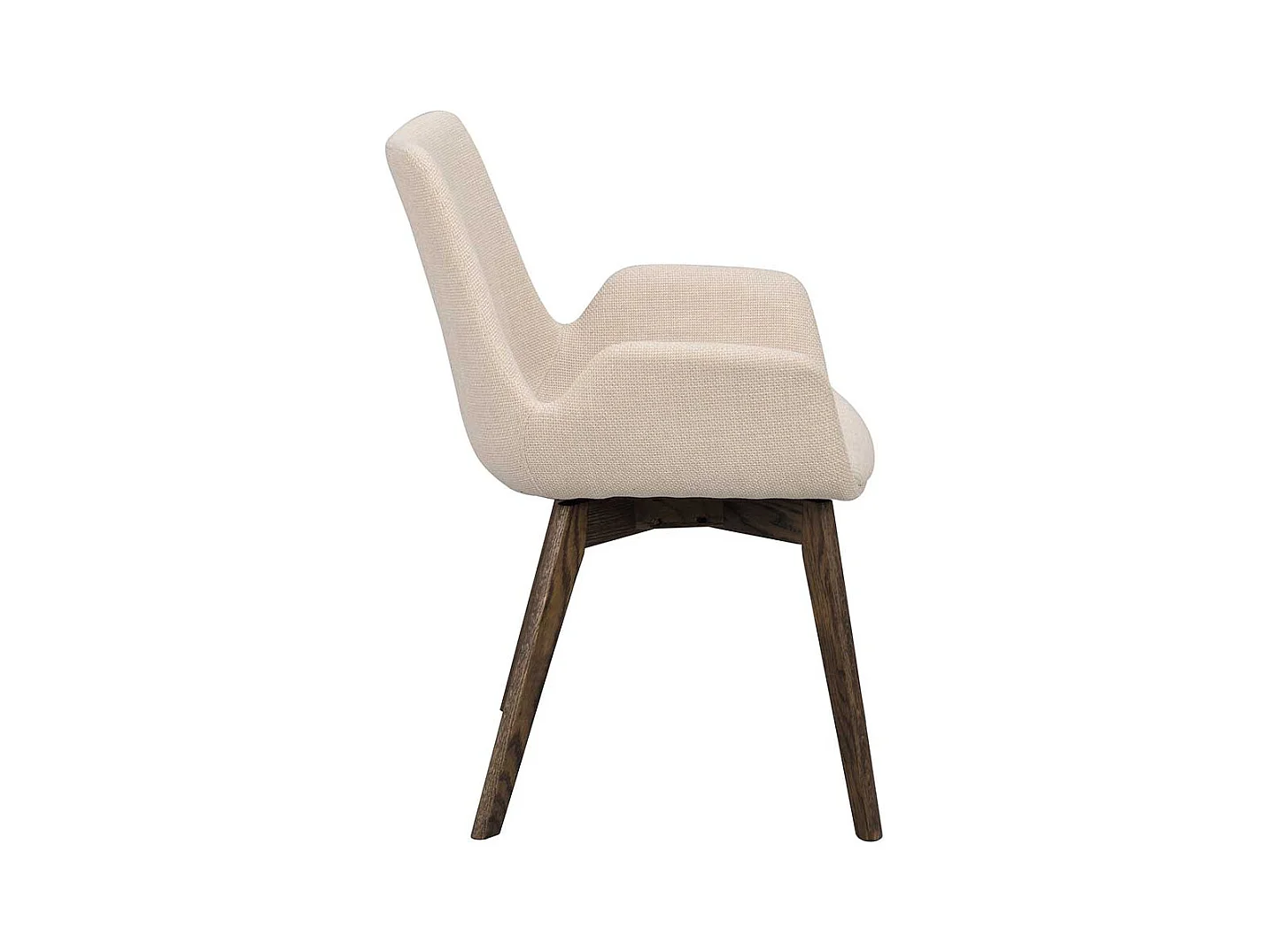 Esszimmerstühle in Beige Stoff Eiche dunkel (2er Set)