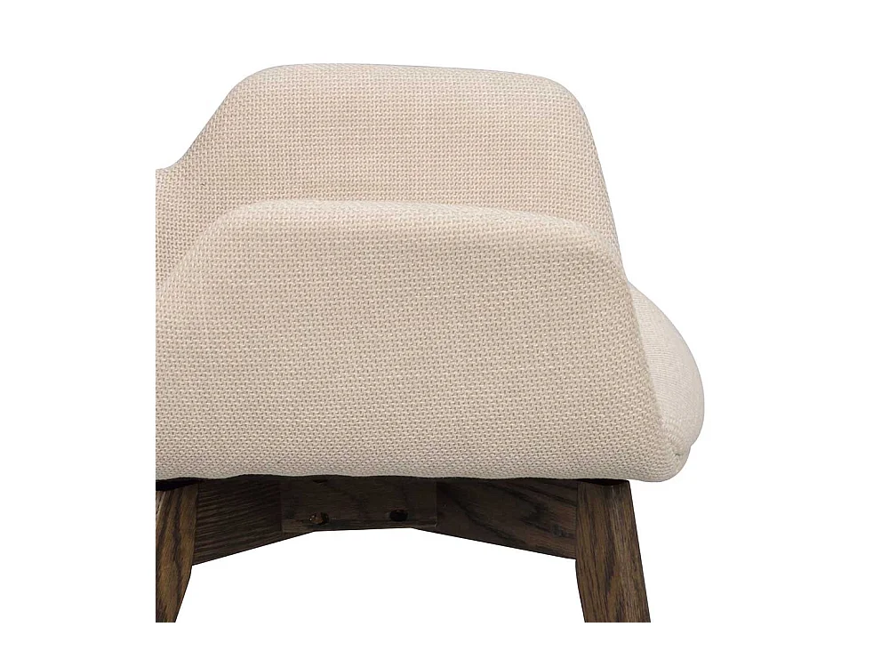 Esszimmerstühle in Beige Stoff Eiche dunkel (2er Set)