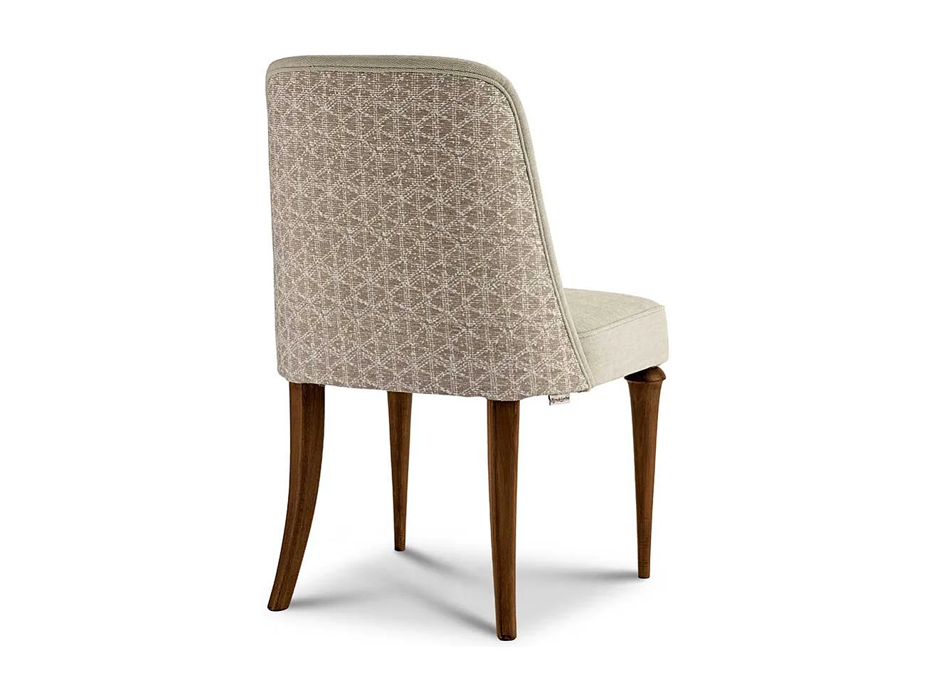 Klassischer Polsterstuhl aus Webstoff Beige Buche Massivholz