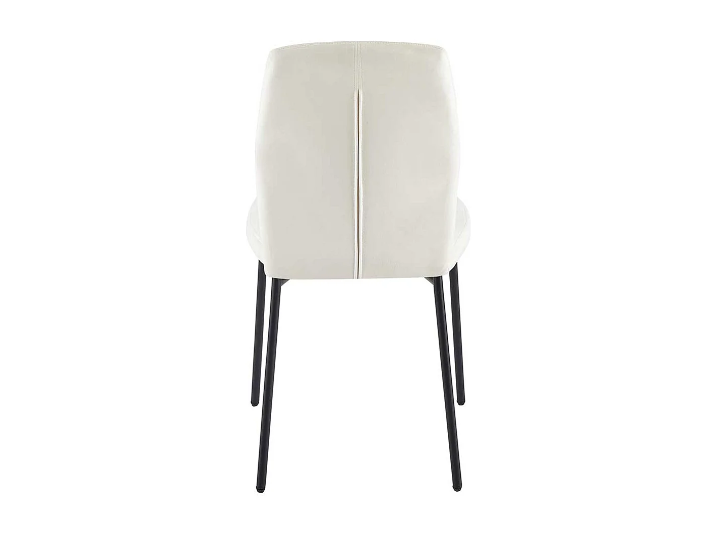 Stuhl Set Samt Metall in Beige und Schwarz 47 cm breit (2er Set)