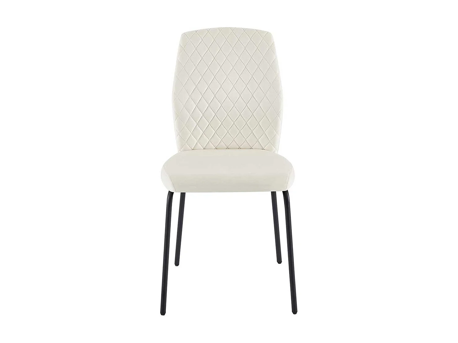 Stuhl Set Samt Metall in Beige und Schwarz 47 cm breit (2er Set)