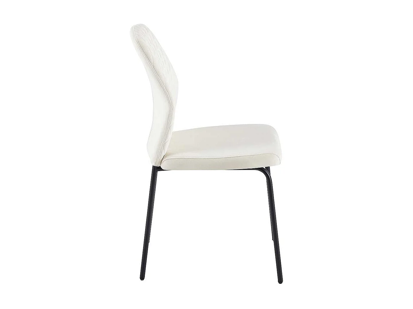 Stuhl Set Samt Metall in Beige und Schwarz 47 cm breit (2er Set)