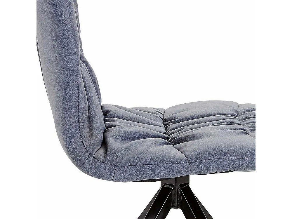 Polsterstuehle Esszimmer mit aufwendigen Steppungen Blaugrau (2er Set)