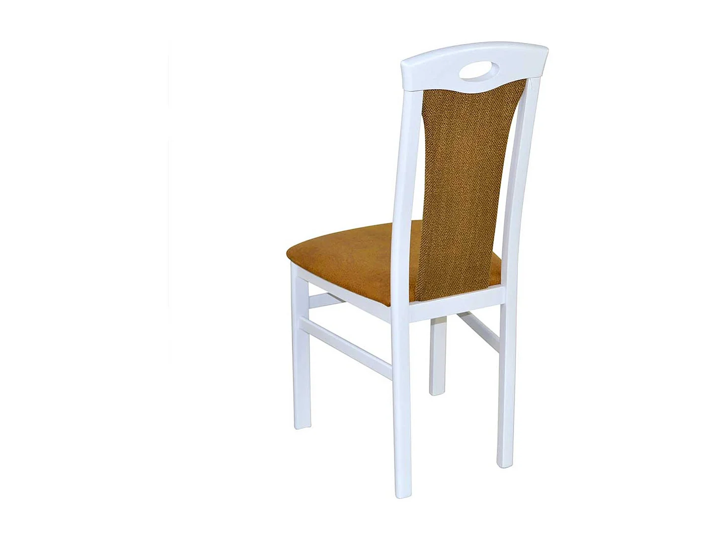 Gepolsterte Stühle in Weiß Ocker Gelb (2er Set)