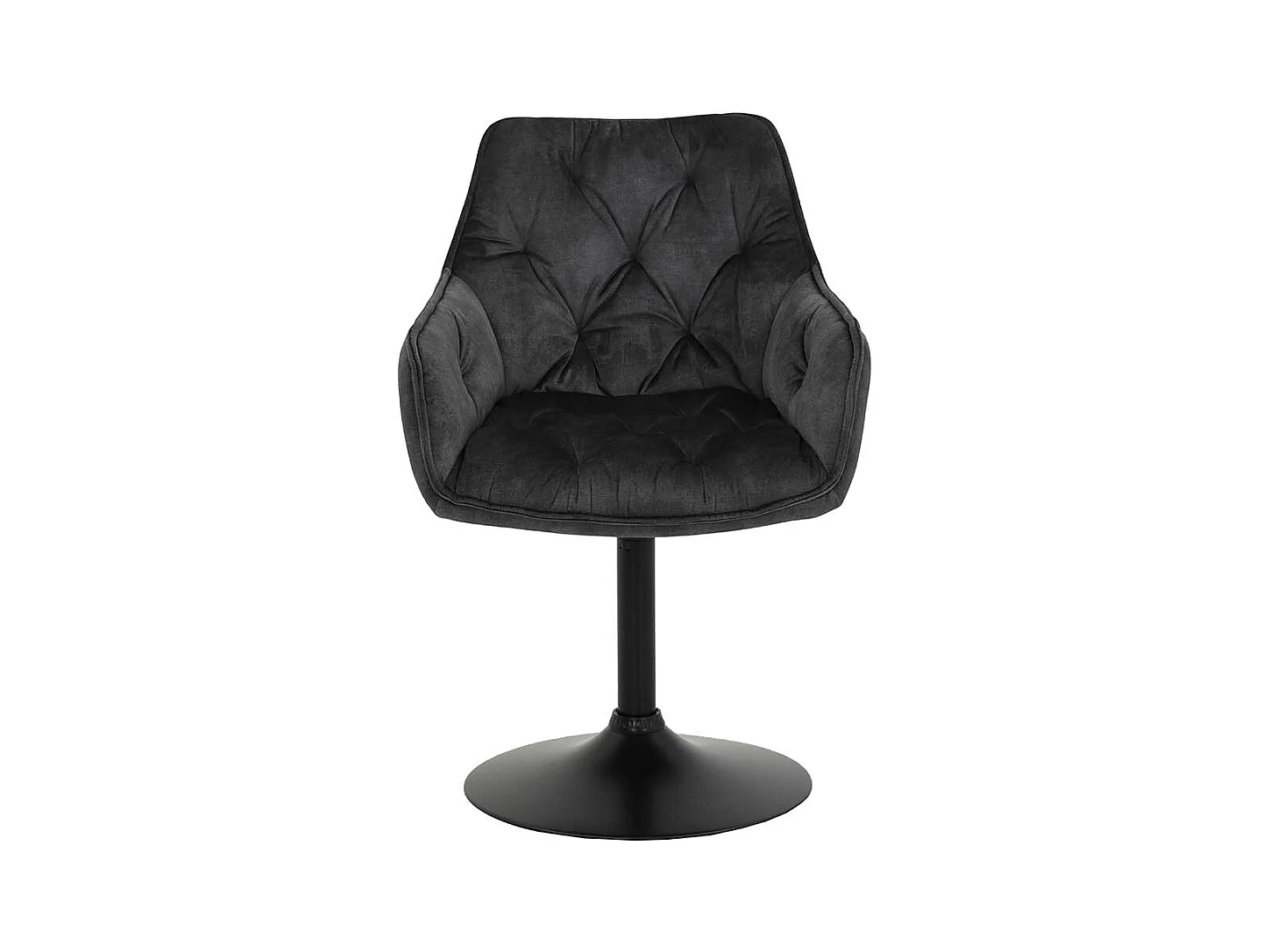 Esstisch Drehstühle in Anthrazit und Schwarz aufwendigen Steppungen (2er Set)