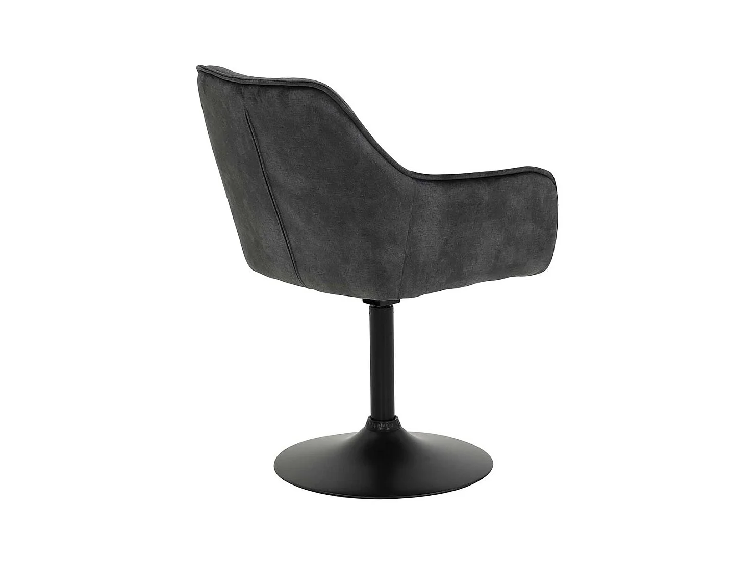 Esstisch Drehstühle in Anthrazit und Schwarz aufwendigen Steppungen (2er Set)