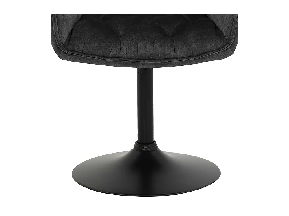 Esstisch Drehstühle in Anthrazit und Schwarz aufwendigen Steppungen (2er Set)