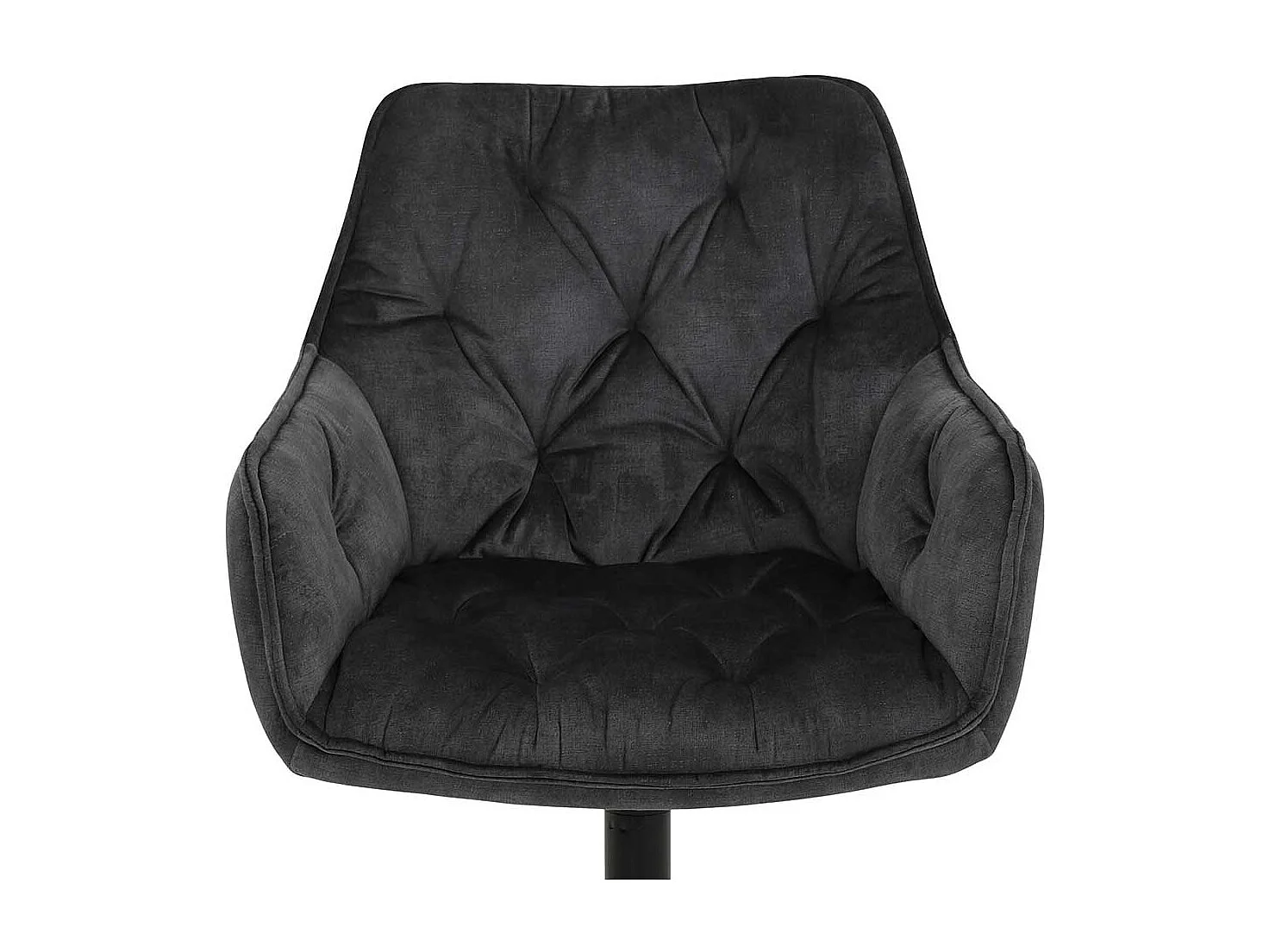 Esstisch Drehstühle in Anthrazit und Schwarz aufwendigen Steppungen (2er Set)