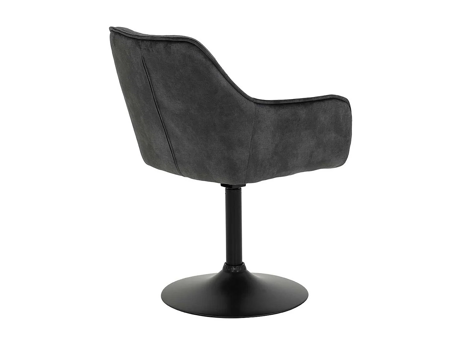 Esstisch Drehstühle in Anthrazit und Schwarz aufwendigen Steppungen (2er Set)