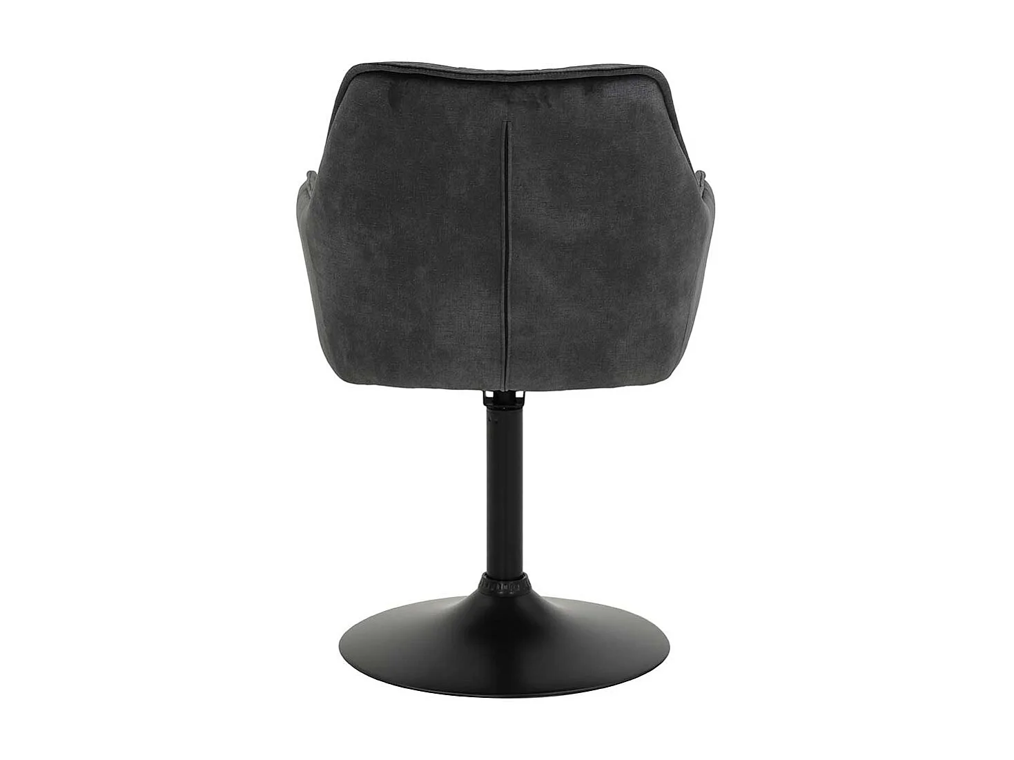 Esstisch Drehstühle in Anthrazit und Schwarz aufwendigen Steppungen (2er Set)