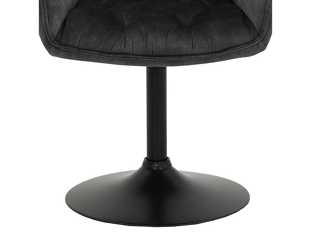 Esstisch Drehstühle in Anthrazit und Schwarz aufwendigen Steppungen (2er Set)