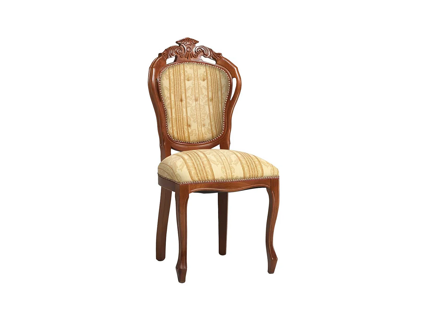 Esszimmerstuhl Polsterstuhl mit Gestell aus Massivholz und Punktsteppungen