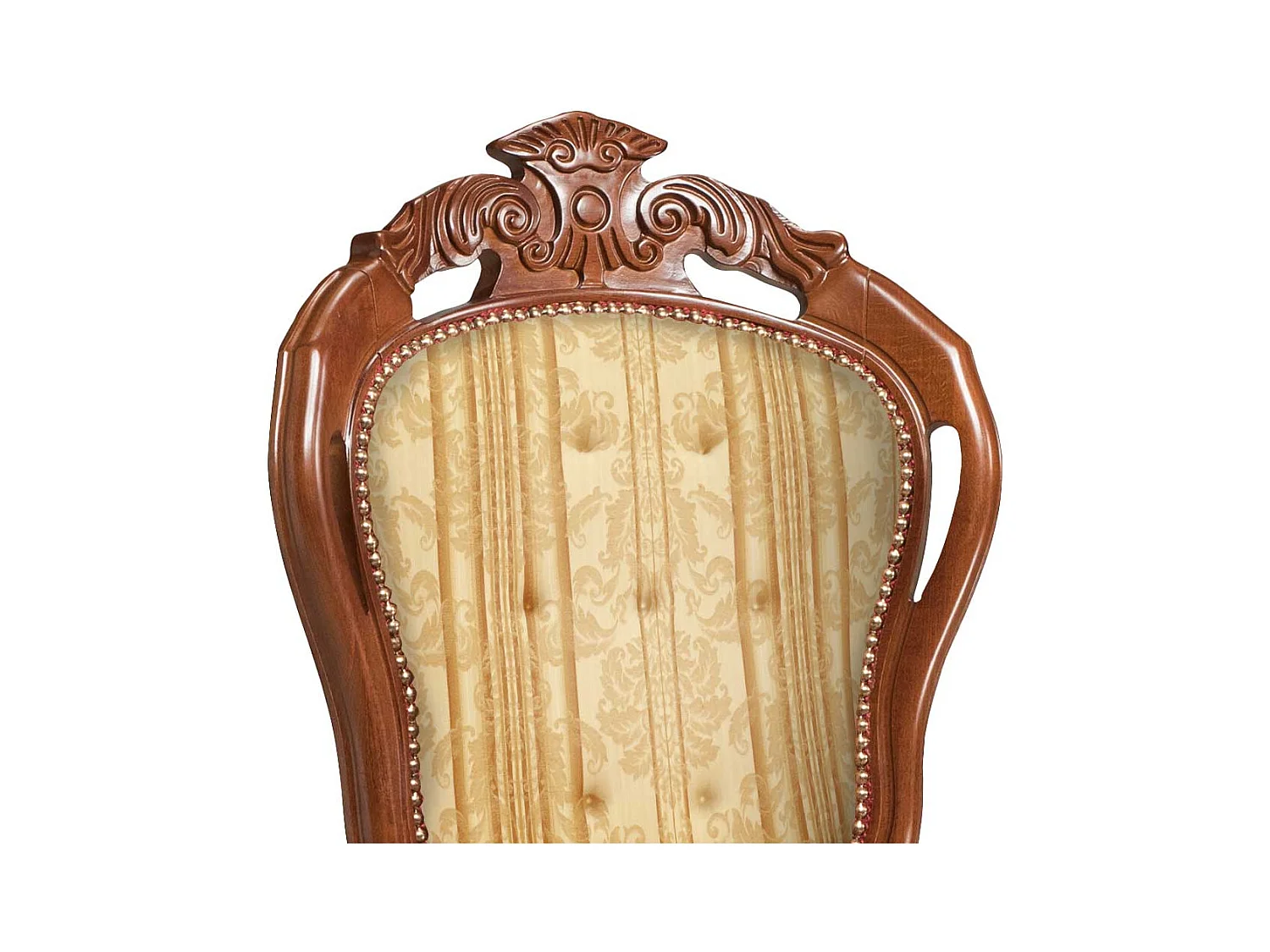 Esszimmerstuhl Polsterstuhl mit Gestell aus Massivholz und Punktsteppungen