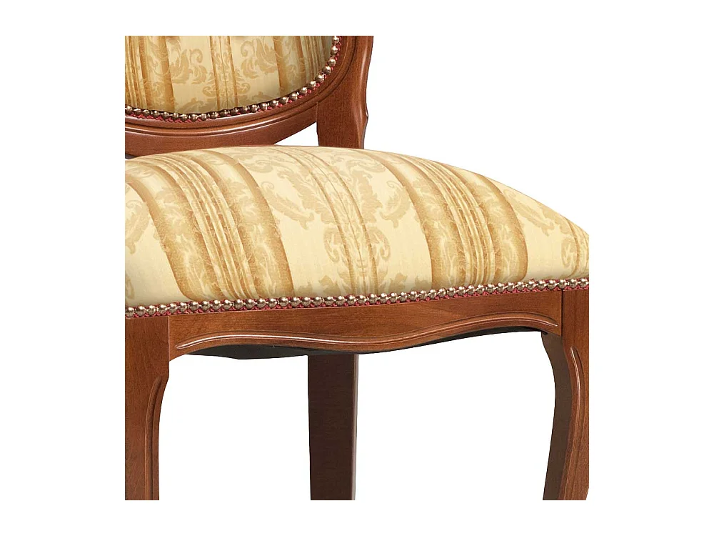 Esszimmerstuhl Polsterstuhl mit Gestell aus Massivholz und Punktsteppungen