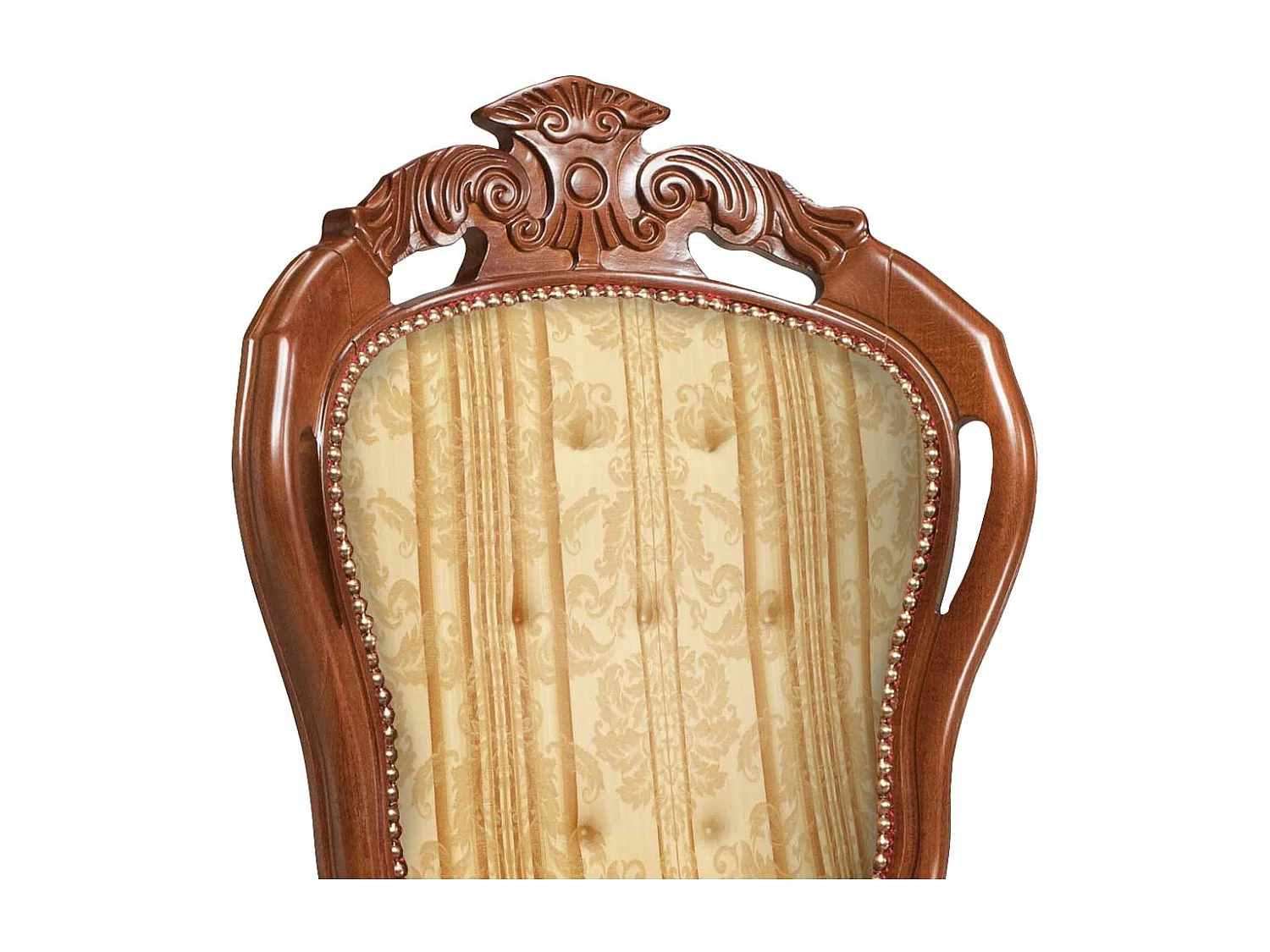 Esszimmerstuhl Polsterstuhl mit Gestell aus Massivholz und Punktsteppungen