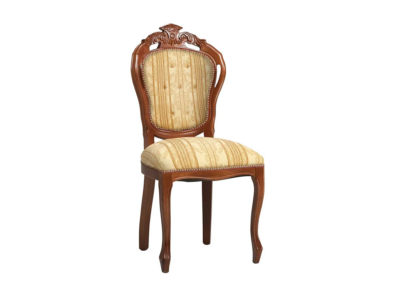 Esszimmerstuhl Polsterstuhl mit Gestell aus Massivholz und Punktsteppungen