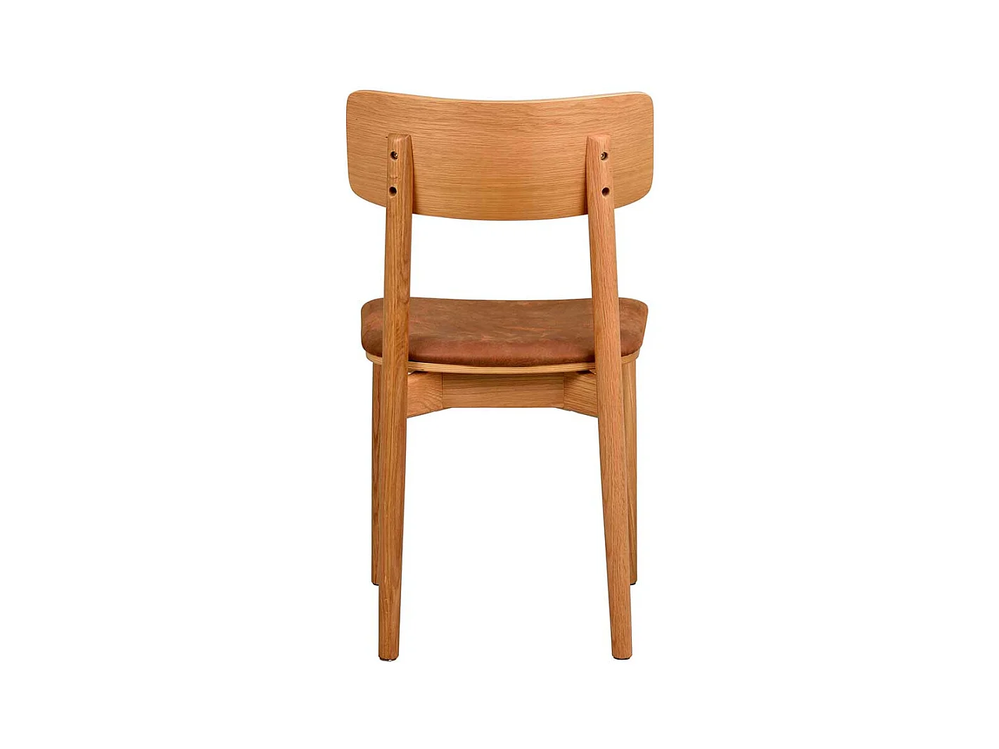 Holzstühle mit Polstersitz in Eichefarben Braun (2er Set)