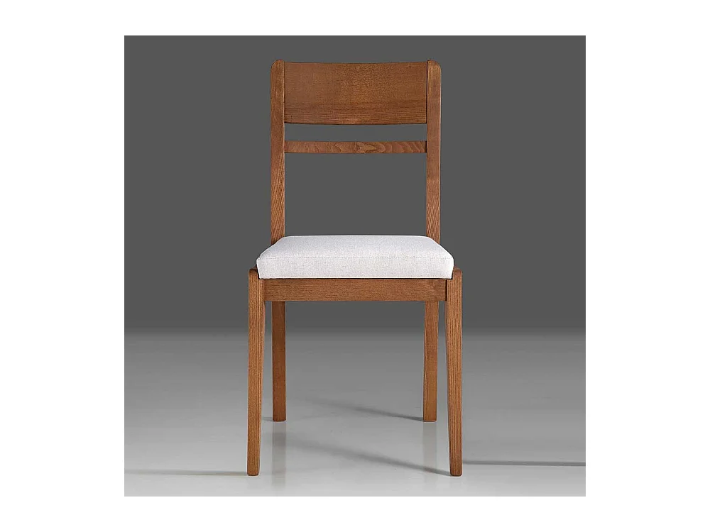 Massivholzstuhl mit Polstersitz Webstoff