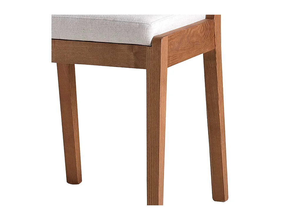 Massivholzstuhl mit Polstersitz Webstoff